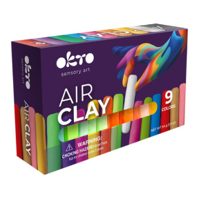 Set de plastilină ușoară Okto Air Clay 9 culori