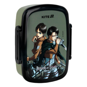 Lunch box KITE, 750 ml cu tacâmuri Attack on Titan