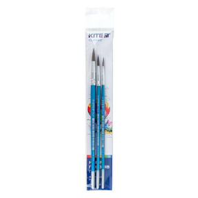 Set de 3 pensule ponei, KITE rotunde 1, 5, 9