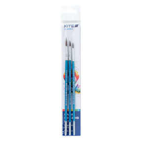 Set de 3 pensule ponei, KITE rotunde 2, 4, 6