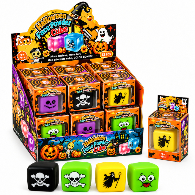 Jucarie Antistres Squish Squish Halloween Cube