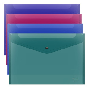 Папка-конверт A3 ErichKrause Glossy Vivid 180 мкм ассорти