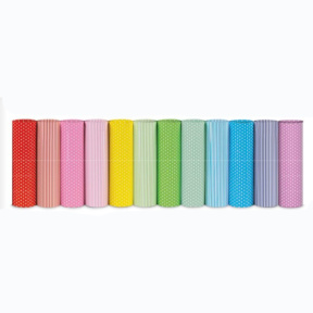 Hârtie cadou Ecocarta Rainbow Lines and Dots Mix, 2×0,7 m