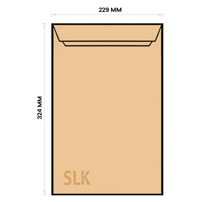Конверт C4 SLK крафт (229*324)