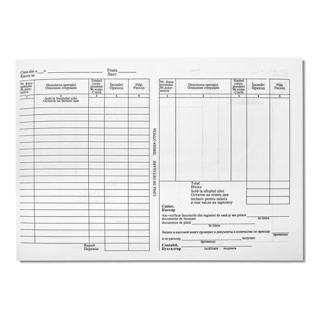Registru de casă CO-04 A4, hârtie ofset, 50 file
