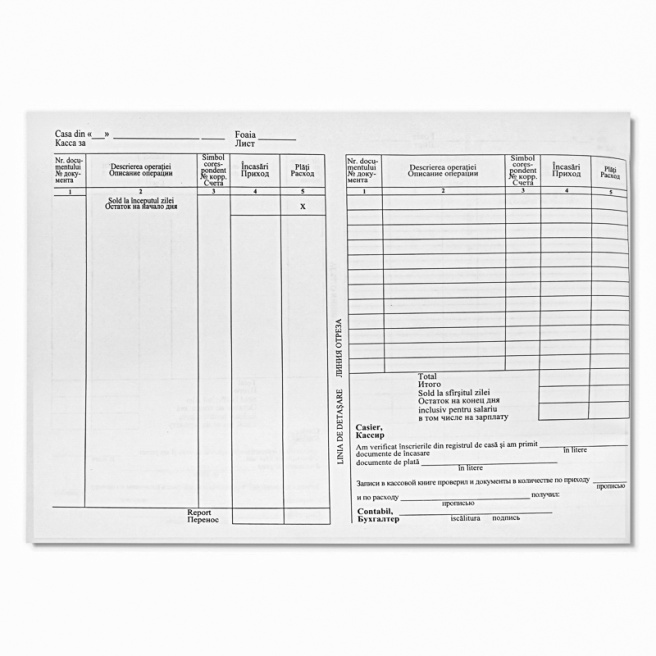 Registru de casă CO-04 A4, hârtie ofset, 50 file
