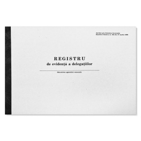 Бухг книга "Registru de evidenta a delegatiilor", офсетная бумага, 50 листов