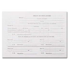 Бухгалтерский бланк "Ordin de deplasare" A5, офсет (100 шт.)