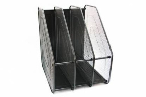 Набор лотков вертикальных 3-cекционных металлический ЧЕРНЫЙ