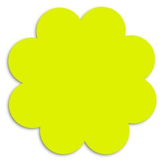 Hârtie pentru notițe, formă "floare", 250 foi, 5 culori, 67x67