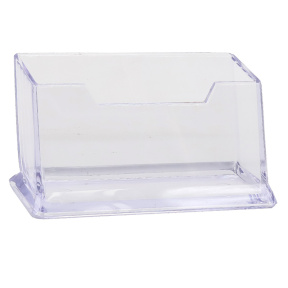 Suport pentru carti de vizita, din plastic, transparent, FQ020