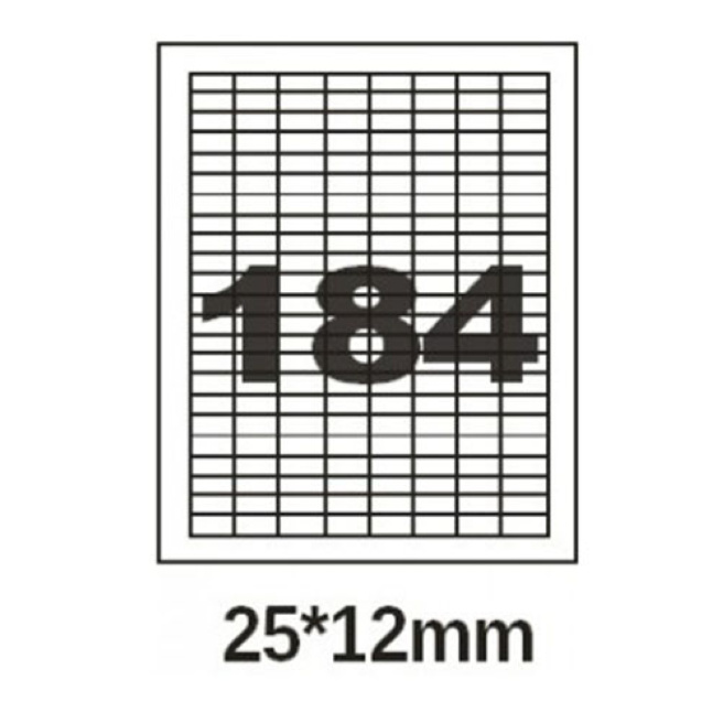 Etichete autoadezive A4, 184 buc., 25*12.5mm
