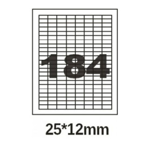 Etichete autoadezive A4, 184 buc., 25*12.5mm
