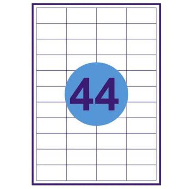 Etichete autoadezive A4, 44 buc., 48*25.4mm (100 foi)