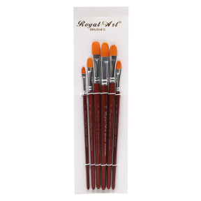 Set pensule 6 buc., nailon, oval, Royal-Art
