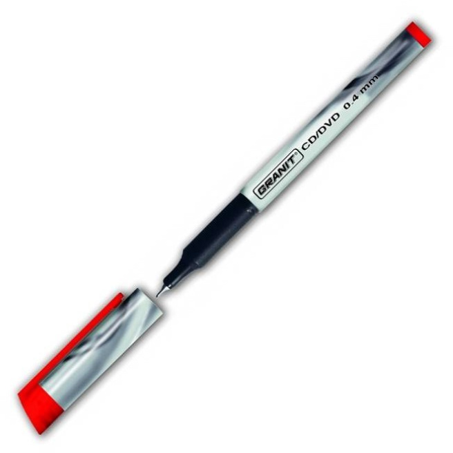 Marker GRANIT M854, pentru CD/DVD, roșu, (per bucată)