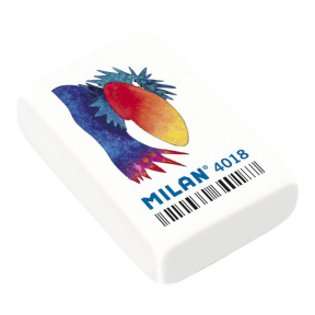 Ластик MILAN 4018, прямоугольный с полноцветным рисунком, синтетический каучук, (поштучно)