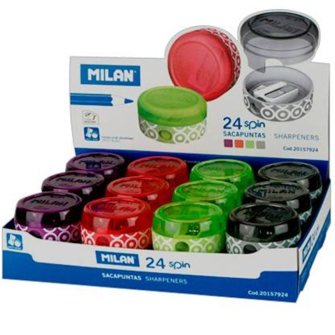 Ascuțitoare MILAN  în container, seria "Spin"