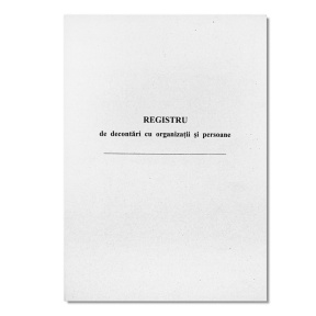 Registru de decontări cu organizații și persoane fizice, 50 foi, offset