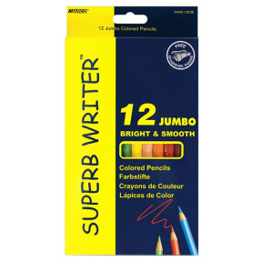 Set creioane colorate MARCO SuperbWriter JUMBO, 12 culori, cu ascuțitoare