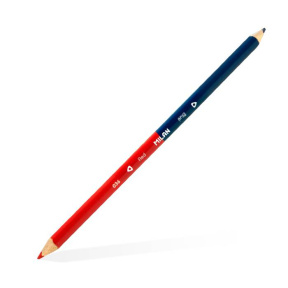 Creion MILAN Bicolor, triunghiular, 2 culori, roșu/albastru (per bucată)