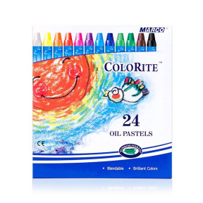 Cretă-creioane pastel, din ulei, MARCO Colorite 24 culori