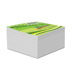 Cub din hârtie pentru notițe OfficeLine, 90x90x45 mm, albă