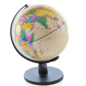 Глобус с полит.картой мира д.26 см (PVC) белый