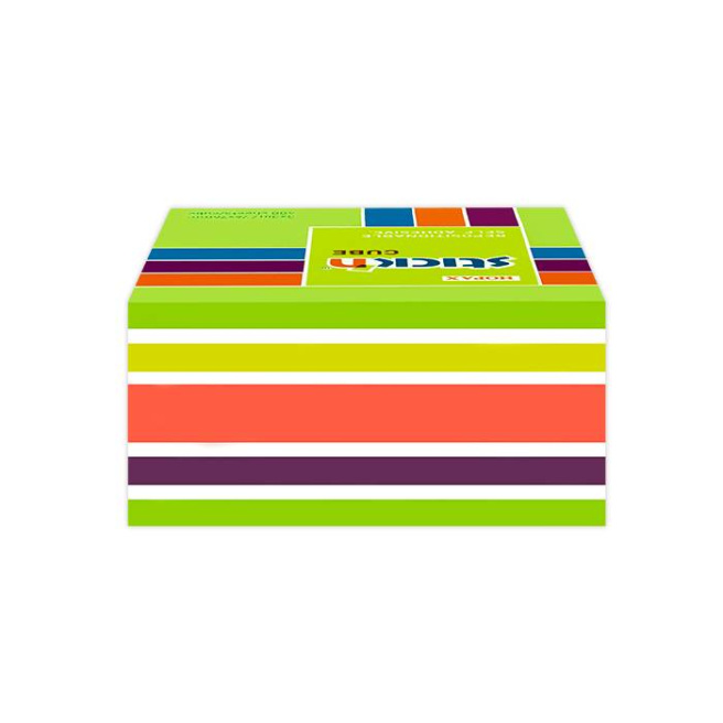 Hârtie pentru notițe STICKN, 76x76mm, 400 foi, pastel + neon, asorti