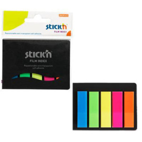 Закладки пластиковые STICK`N Neon, 45 х 12мм, 5шт. x 25л