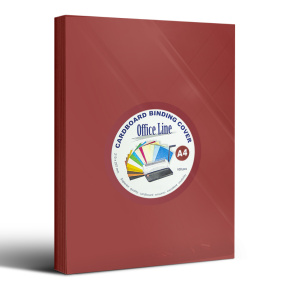 Coperta din plastic p/u copertare OfficeLine, 100 foi, 200mkm, rosie