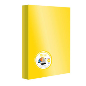 Coperta din plastic p/u copertare OfficeLine, 100 foi, 200mkm, galbena