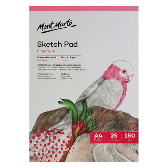 Bloc de desen A4, 150 gsm, 25 foi, dry media