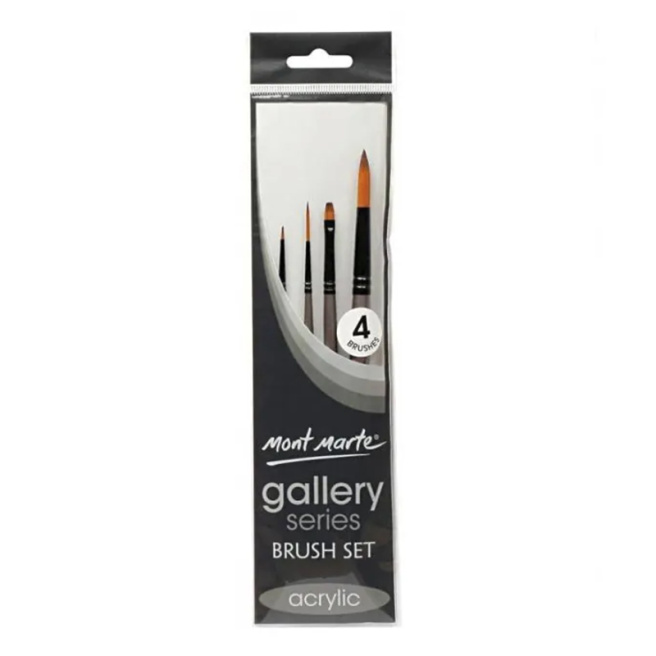 Set de periuțe Gallery acril (4 bucăți)
