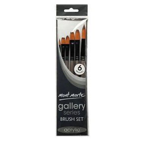 Set de pensule pentru acril Gallery Acrylic 6 buc.