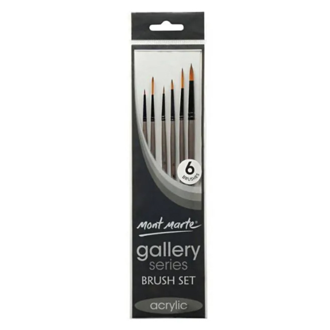 Set de periuțe Gallery Acrylic (6 bucăți)