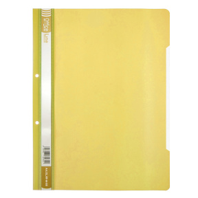 Mapă din plastic cu şină OfficeLine, 120/140 mkm, 2 găuri, galben