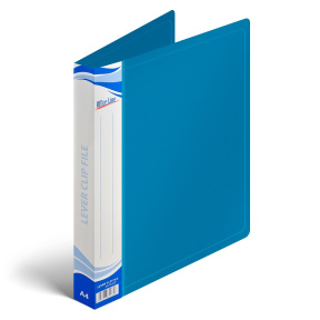 Папка пластиковая OfficeLine с боковым прижимом, синяя