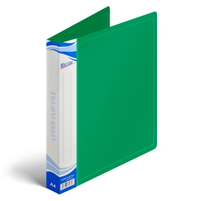 Папка пластиковая OfficeLine с боковым прижимом, зеленая