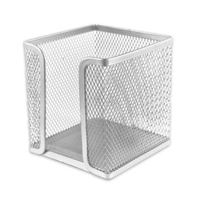 Бокс металлический сетчатый для бумаги, высота 10см, серебро