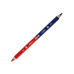 Creion MILAN Bicolor-MAXI, triunghiular, 2 culor (rosu/albastru)