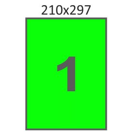 Etichete autoadezive A4 1 bucăți - verde (100 foi)