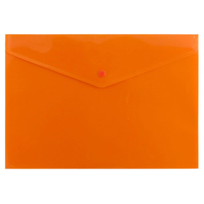 Mapă plic A5+, plastic, lucioasa, cu buton, OfficeLine, portocaliu
