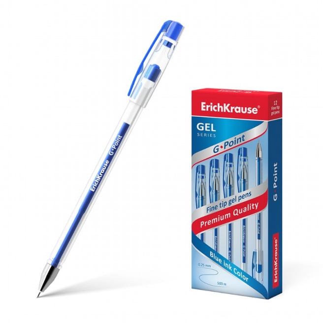 Pix cu gel Erich Krause G-POINT, albastru