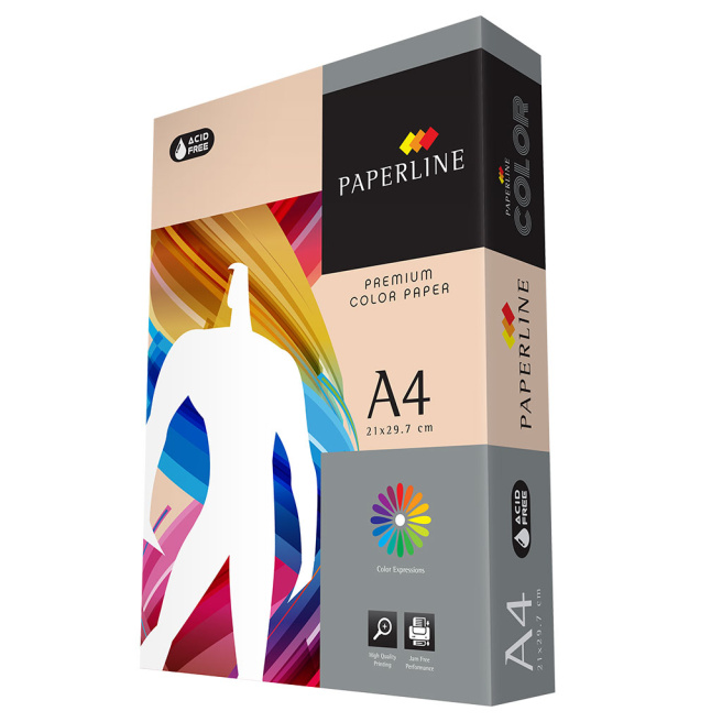 Hârtie colorată A4 Paperline PEACH, 80gr, pastel, piersic