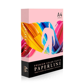 Бумага цветная A4 Paperline  ROSE 80 гр., пастель, розовая