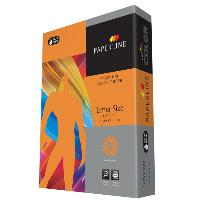Hârtie colorată A4 Paperline SAFRON, 80gr, intensiv, orange