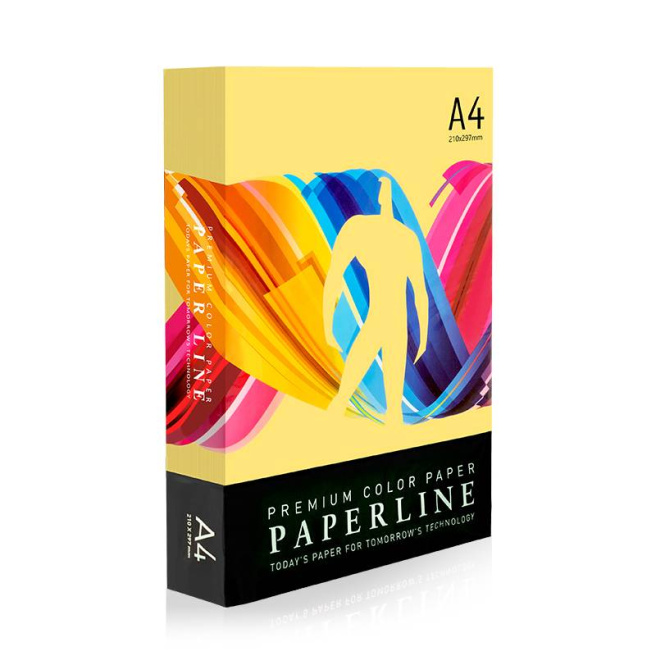 Hârtie colorată A4 Paperline LEMON, 80 gr,, intensiv, lamaie