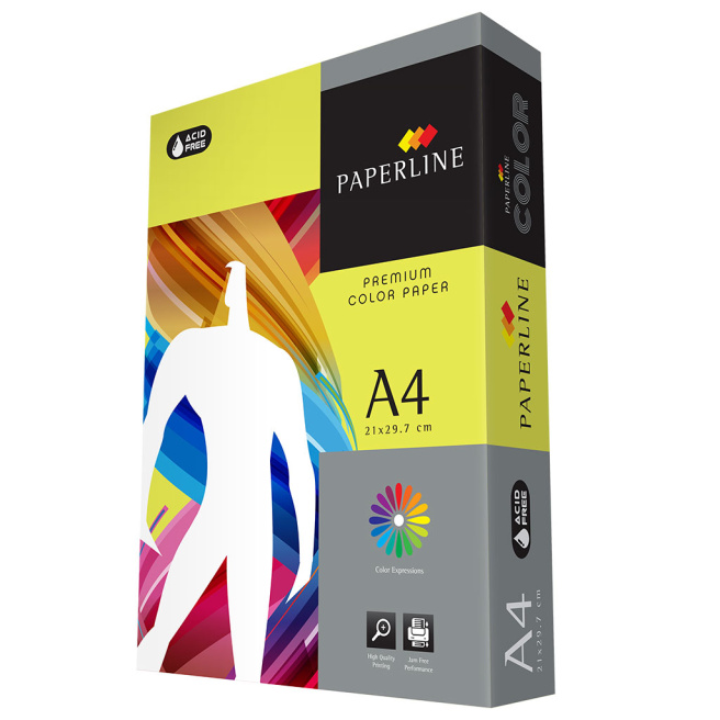 Hârtie colorată A4 Paperline HPYELLOW, neon, galben