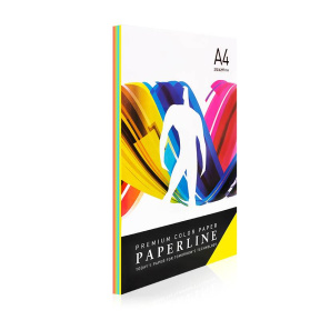 Hârtie colorată A4 Paperline RAINBOW, 80gr, intensiv, 5 cul. x 20 file